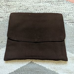 1920s double pocket purse dark brown